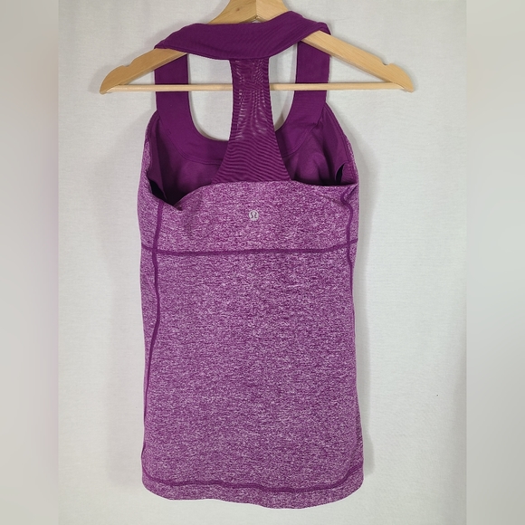 Lululemon Scoop Neck Tank Heathered Plum / Plum size 8 women's - Picture 4 of 5